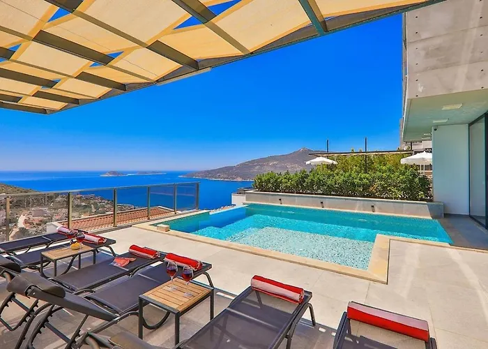 Kalamar 3 Bedroom Seaview With Private Pool * Kalkan